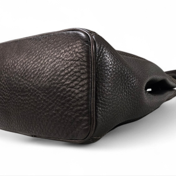 Coach 1997 Sonoma Italy Drawstring Natural Grain Chocolate Leather Shoulder Bag - Picture 6 of 16